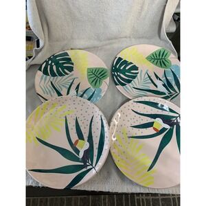 4‎ Zak Designs Plates Original Wild Bird Toucan Parrot Melamine Vintage 11 Inch